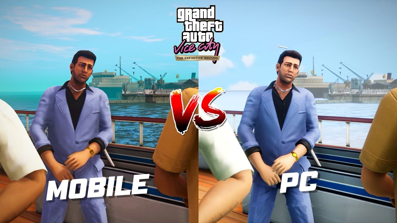 GTA Vice City Definitive Edition - Mobile Vs PC - Side by Side Comparison