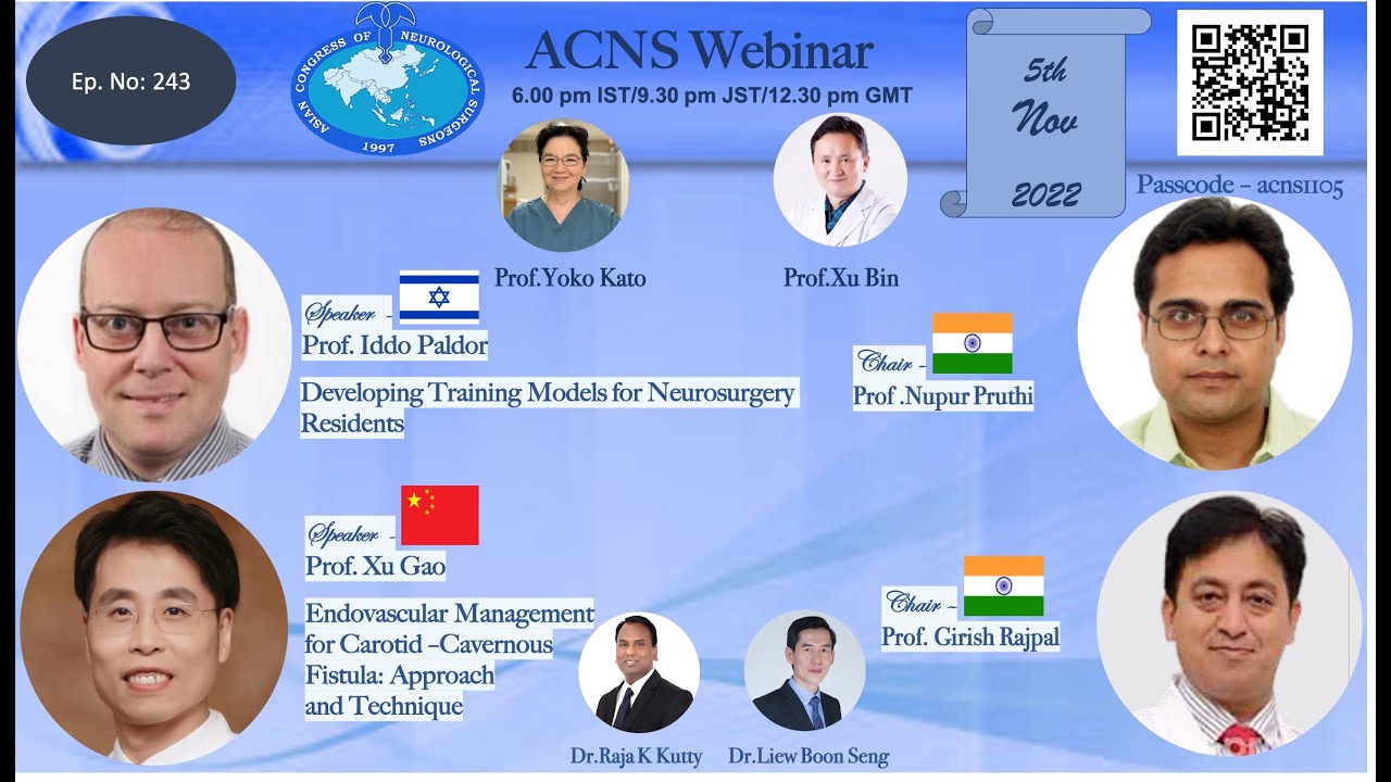 ACNS Webinar - Nov 5 -Training Models for residents in Neurosurgery & Endovasc Rx of CCF