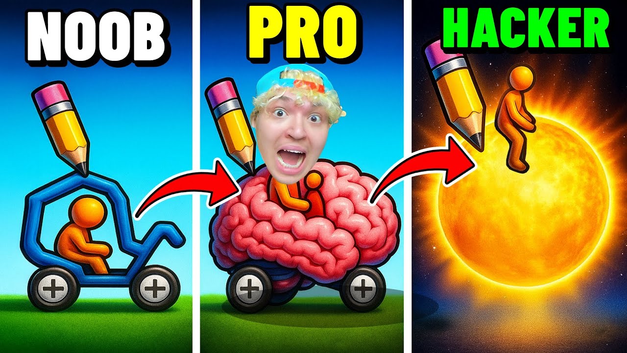 EVOLUINDO O DESENHO ATÉ O CARRO MAIS RÁPIDO!! (Draw Crash Race)