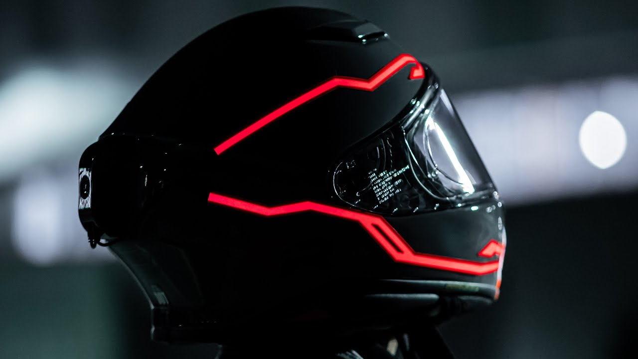 Первый взгляд на шлем TRON и установка! Модификация фонаря для мотоциклетного шлема!