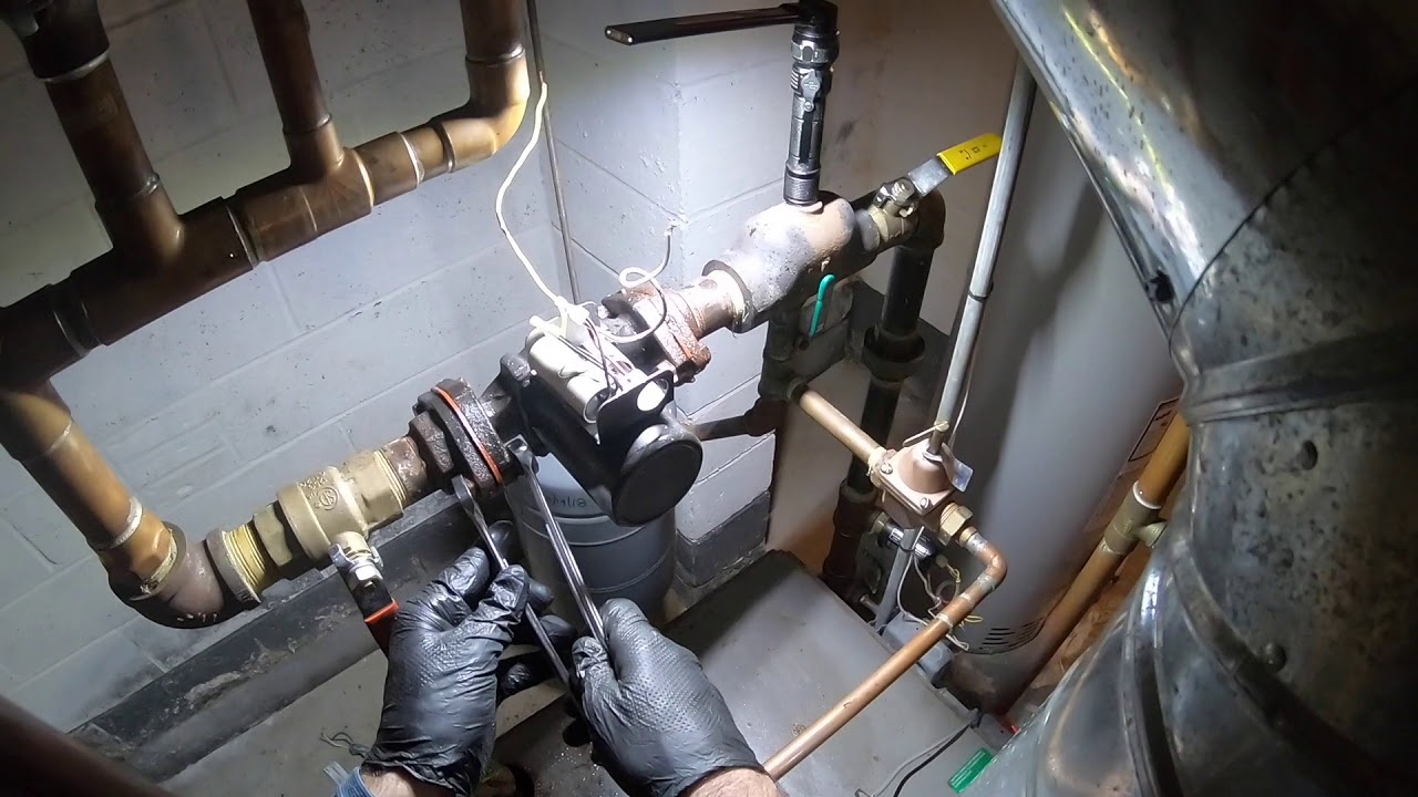 HVAC Repair Boiler Drain Leak/ Busting Rusty Pump Bolts