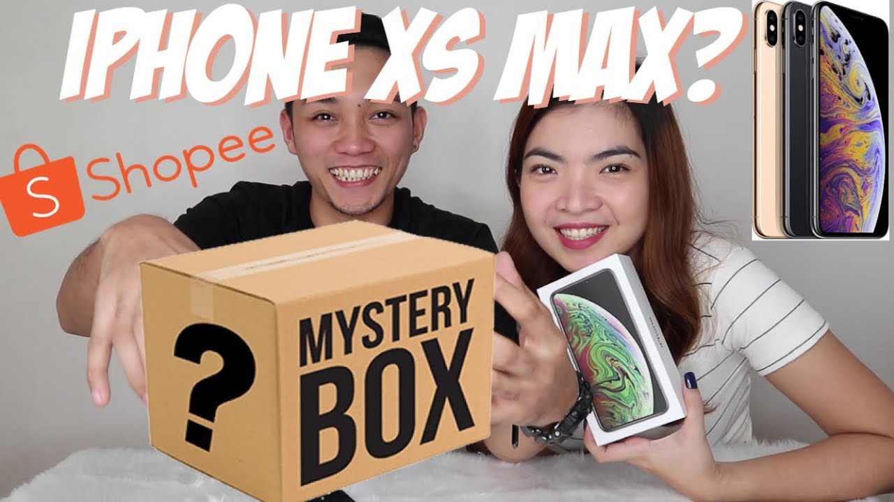 IPHONE XS MAX ON MYSTERY BOX?!! | SHOPEE MYSTERY BOX PRANK | IPHONE XS MAX UNBOXING