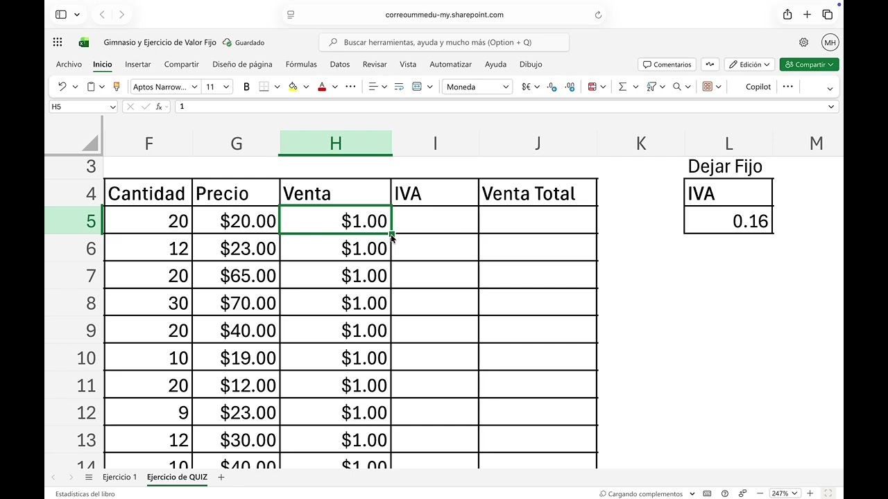 Tutorial Excel | Menú Rellenar | Informática II: Hoja de Cálculo Básica