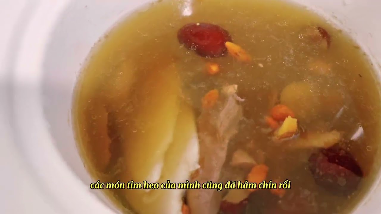 Tim heo hầm thuốc bắc, đơn giản, bổ dưỡng