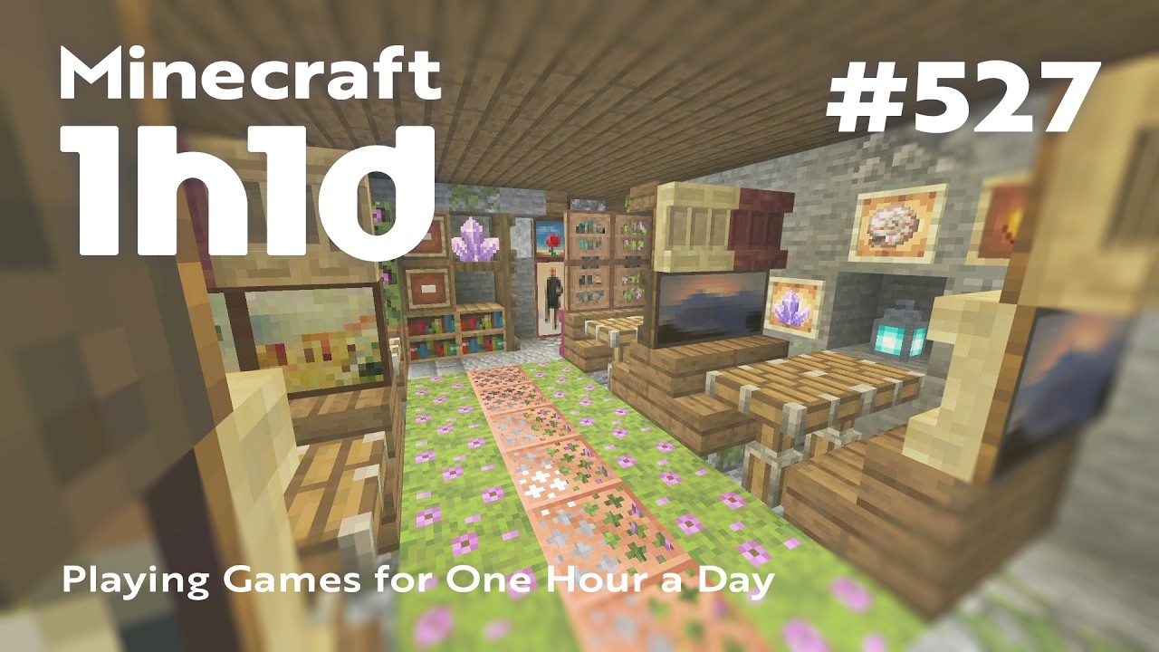 Minecraft｜1日1時間（実況なし）｜洞穴レストランの内装づくり｜1h1d Part 527