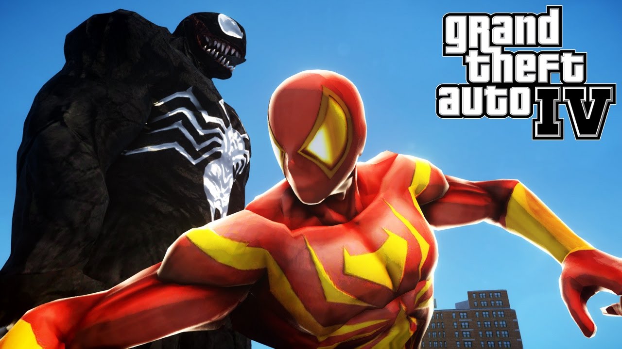 IRON SPIDER-MAN VS VENOM - EPIC BATTLE - GTA IV