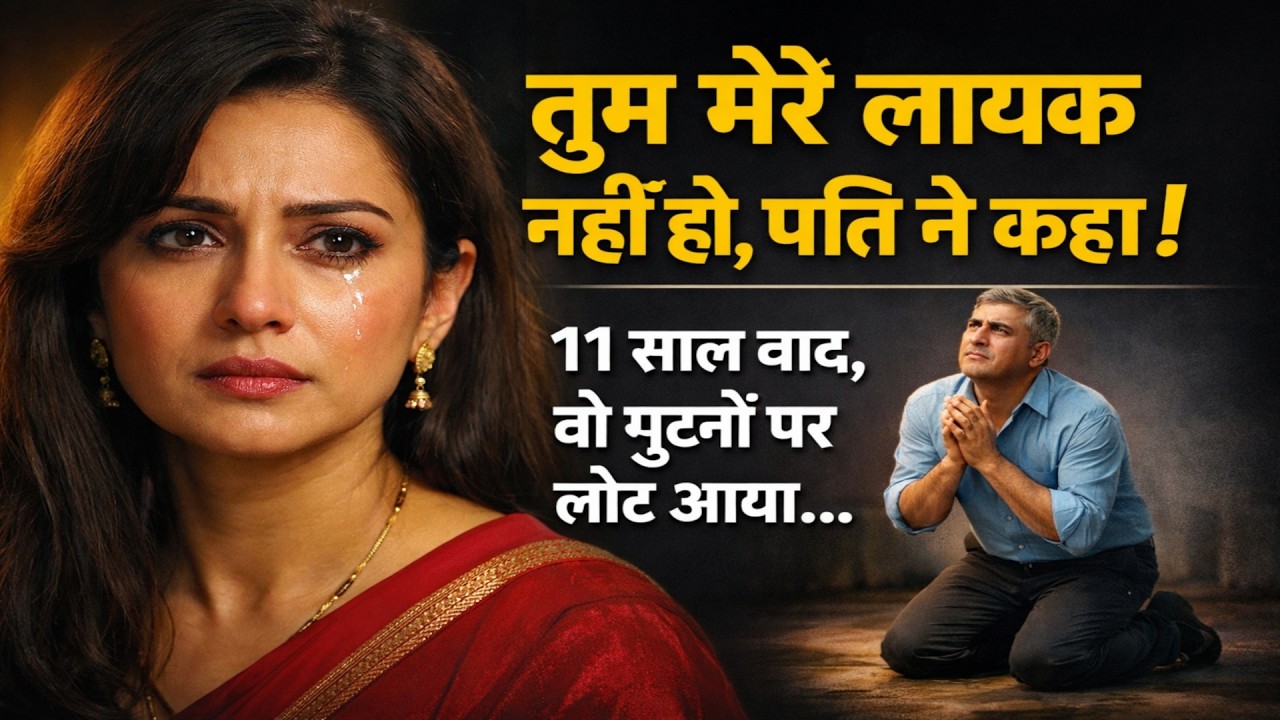 तुम मेरे लायक नहीं हो, पति ने कहा। सालों बाद, वो घुटनों पर लौट आया...