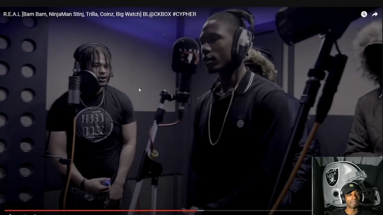 R.E.A.L [Bam Bam, NinjaMan Stinj, Trilla, Coinz, Big Watch] BL@CKBOX #CYPHER Reaction pt2