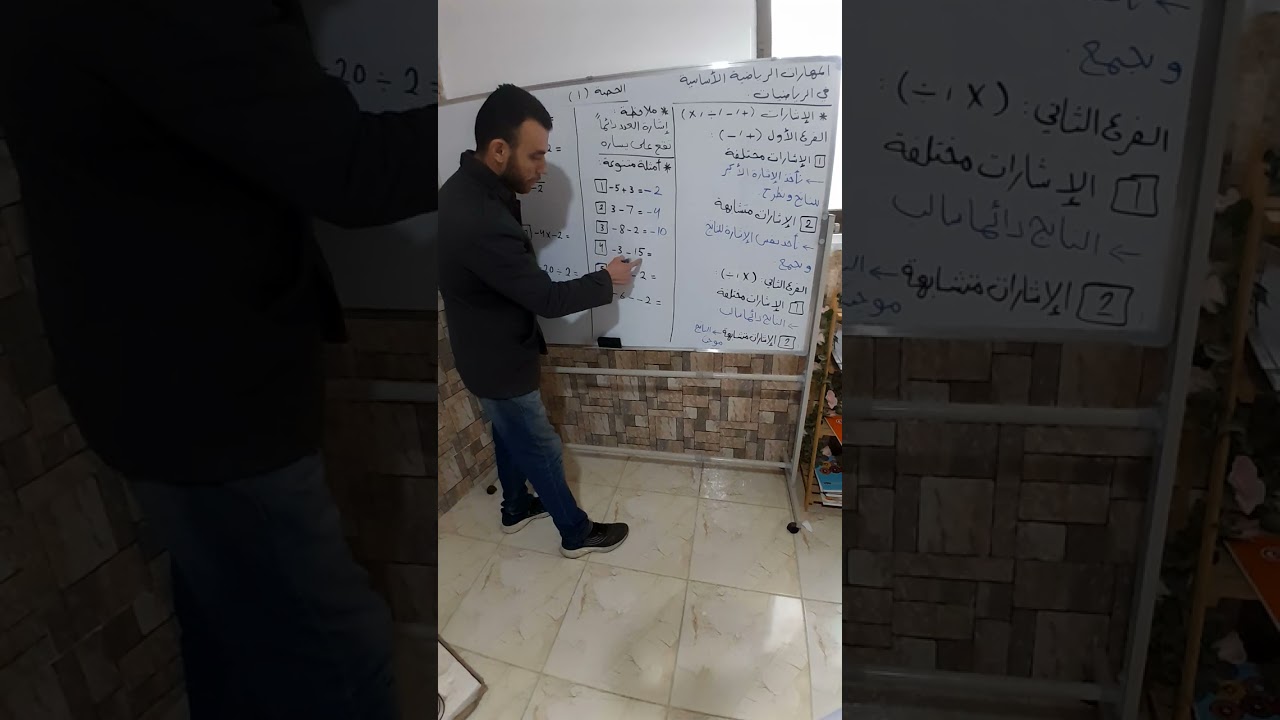 الحصة 1 :  المهارات الرياضية الأساسية ( العمليات الحسابية )