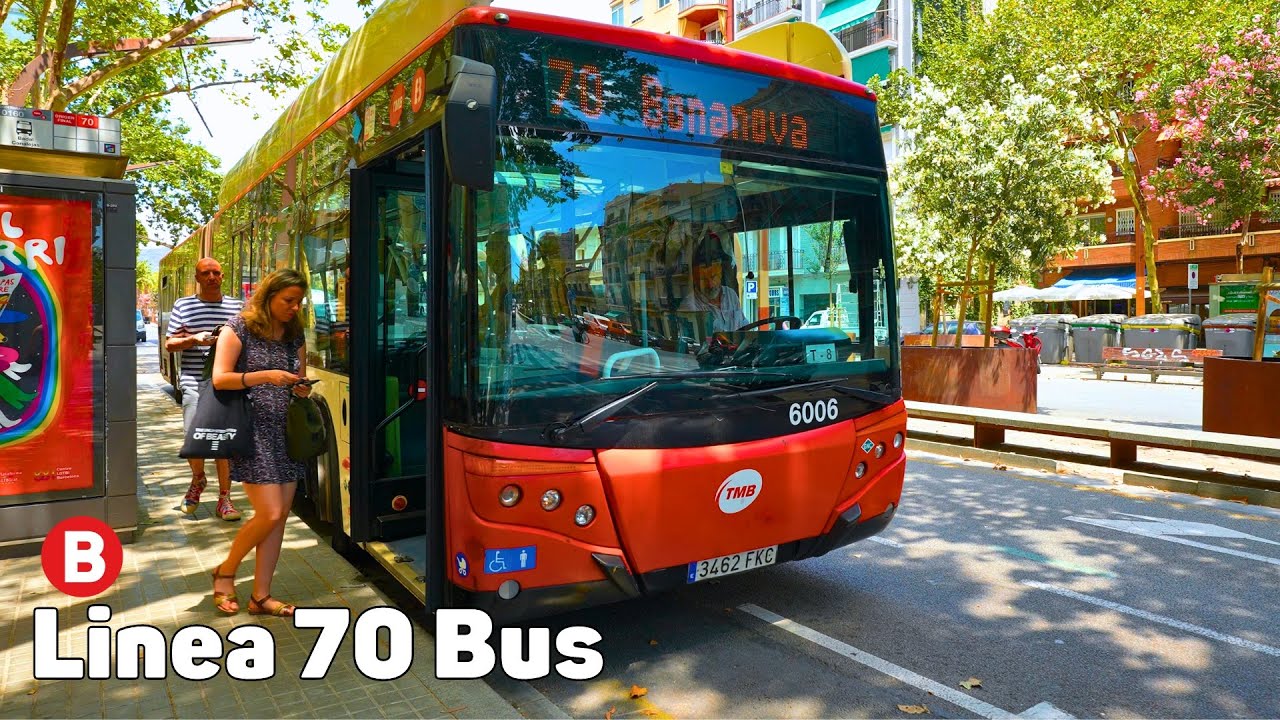 70 Автобус - Автобус из Барселоны - Полная поездка