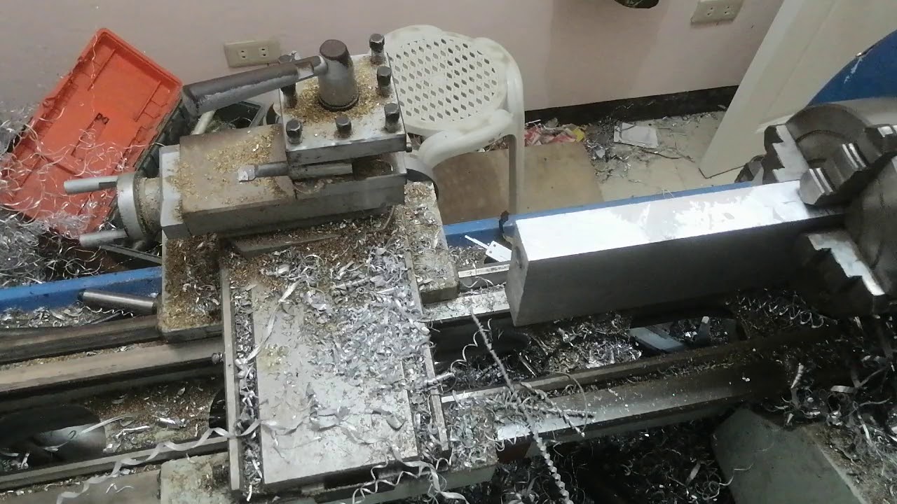 Drilling an 8 inch long T6 flatbar for PCP airgun barrel hole using a Table Lathe Machine