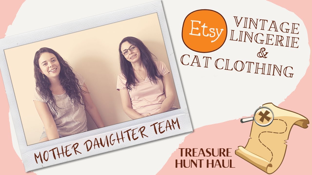 Looking at Vintage Treasures | Etsy Vlog | Mother Daughter Team |  Sleepwear Haul | First Vlog