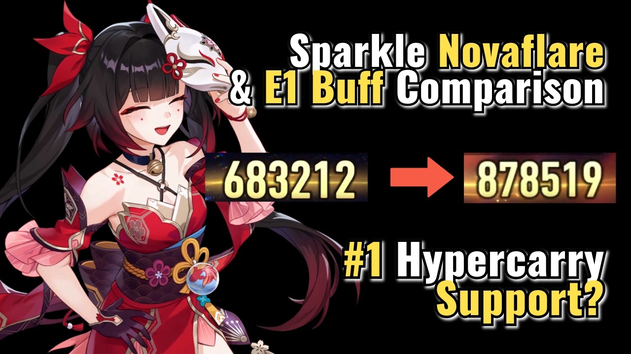 #1 Hypercarry Support? Novaflare & E1 Sparkle Buff Comparison and Showcase | Honkai Star Rail Guides