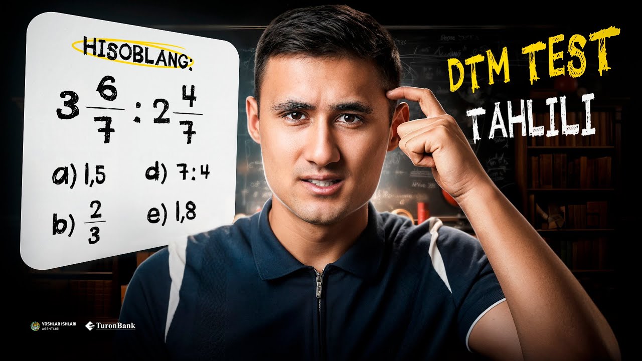 6-sinf matematika testlari, hamma javoblari bilan | #22