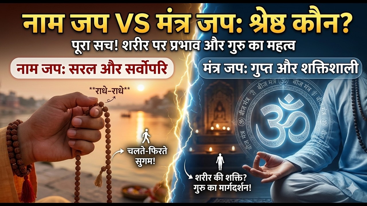 नाम जप और मंत्र जप में क्या अंतर है | नाम जप से सब मिल जाए तो मंत्र जप का क्या लाभ