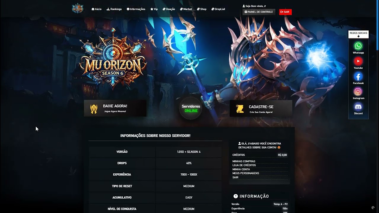 MU ONLINE - Template Custom #08 Web Morpheus / MK DESIGNER