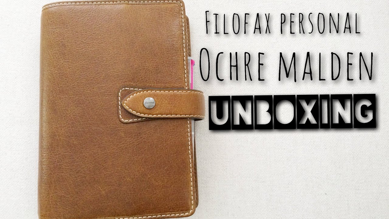 Filofax Personal Ochre Malden Unboxing