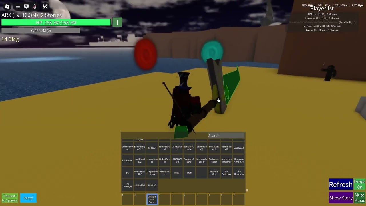 AFK grinded for rare drop without turning off drops... (Roblox, Fight The Monsters)