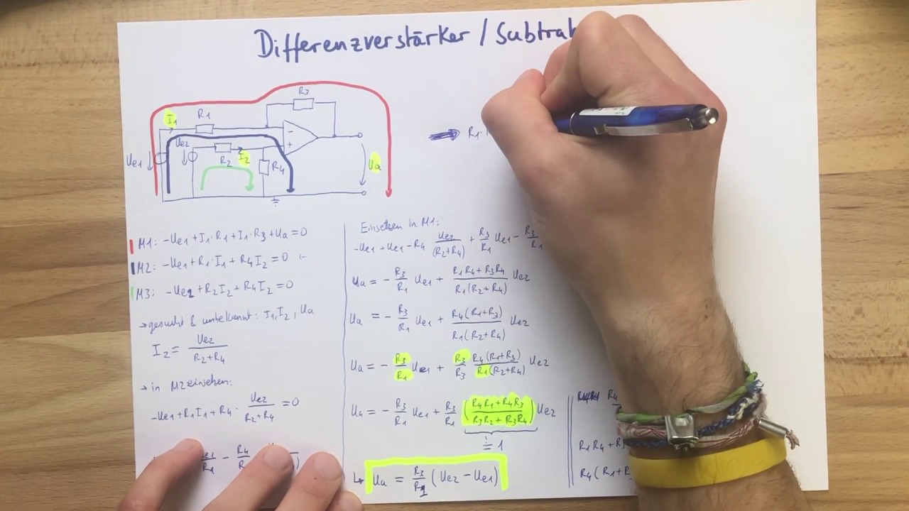 Differenzverstärker / Subtrahierer | Elektrotechnik