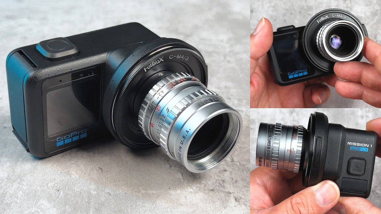 Винтажные объективы с байонетом C-mount на камере GoPro MISSION 1 PRO ILS