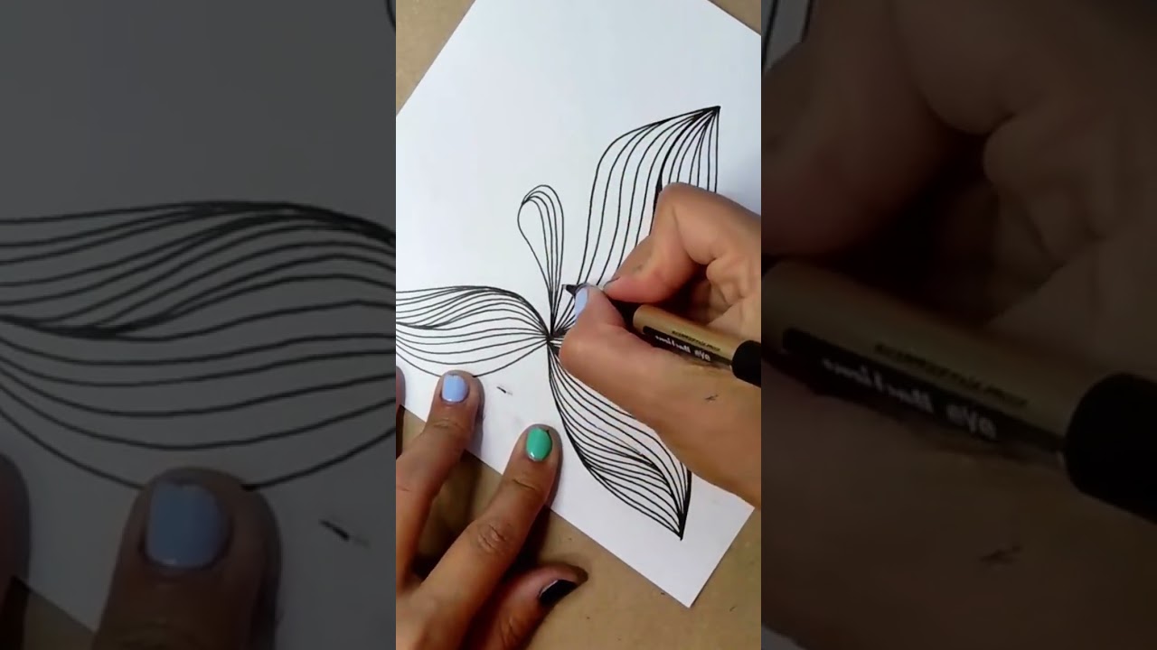 line art tutorial - abstract line art - flowing linea tutorials
