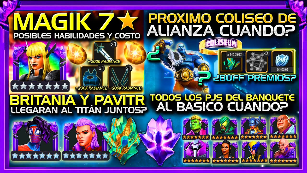 PSJ BANQUETE AL BASICO!? MAGIK 7⭐️COSTO & NUEVAS MECÁNICAS! PAVITR + BRITANIA TITÁN? COLISEO | MCOC