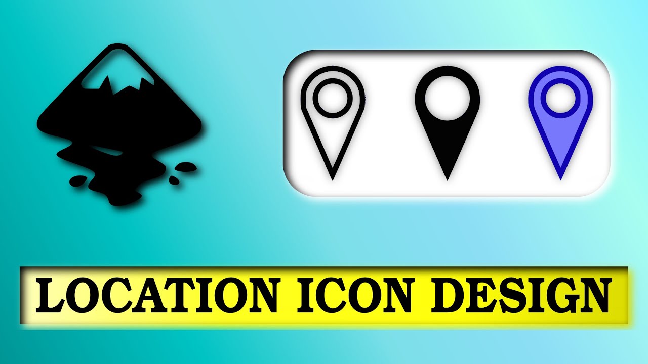 Designing Simple Location Icon in Inkscape || Inkscape Tutorial for Beginners