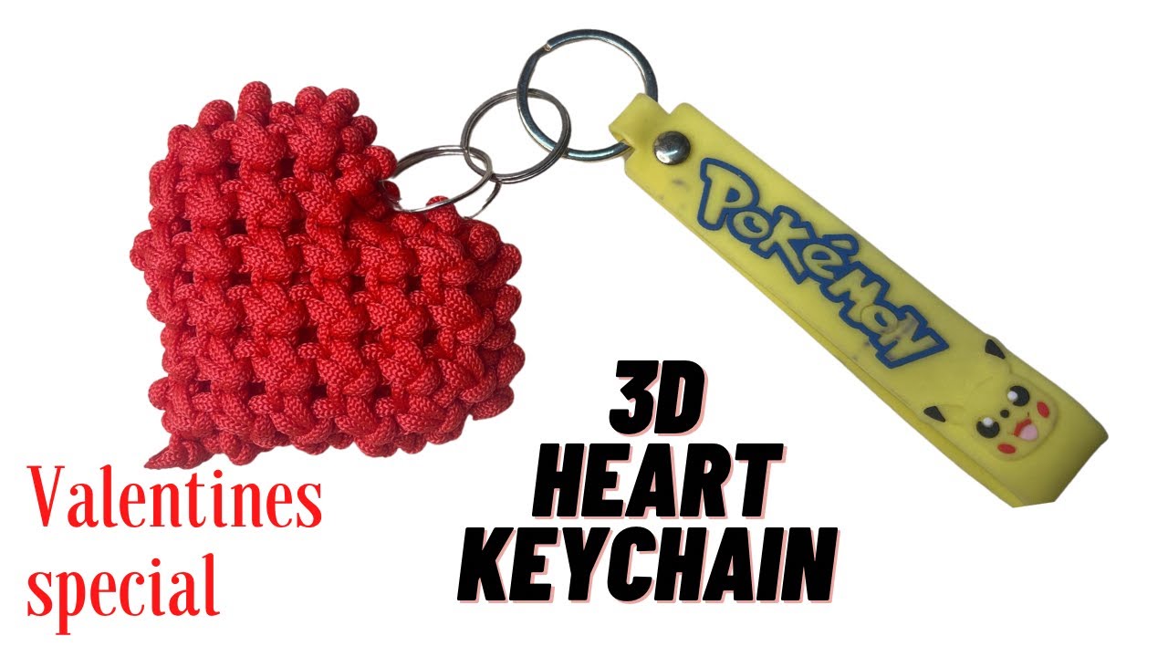 Valentine gift idea | 3D macrame Keychain | for beginners to pro