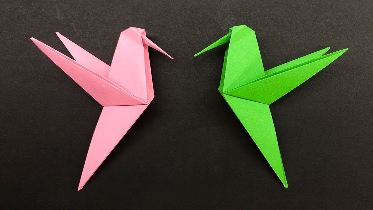 Easy Origami for kids Hummingbird - How to make Origami Hummingbird