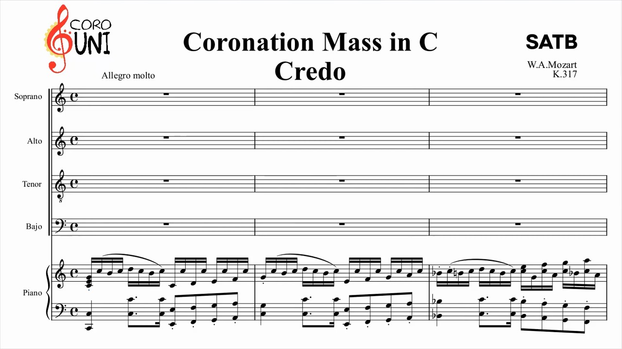 SATB (Piano) - Credo - Misa de Coronación - Mozart - Coro UNI