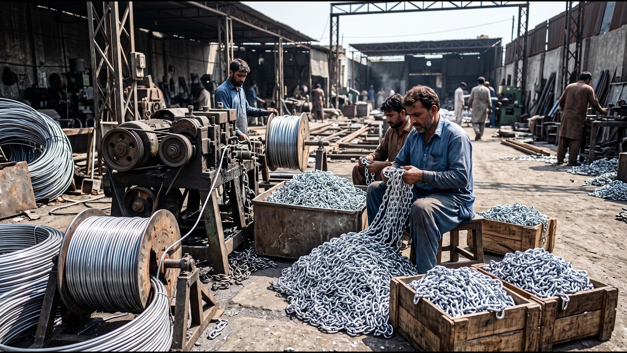 INSIDE Pakistan's Traditional Factory Making the Chains in Bulk