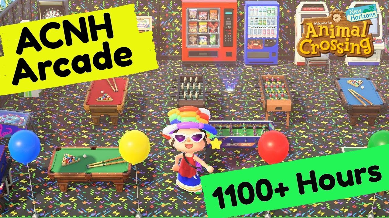 OUTDOOR ARCADE! Animal Crossing: New Horizons Custom Arcade on a 1100+ Hour Island!