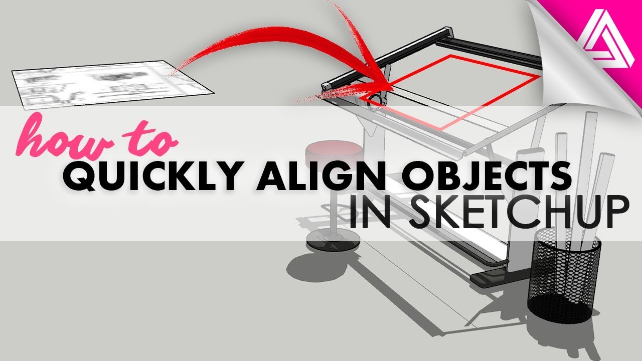 Как быстро выровнять объекты в Sketchup