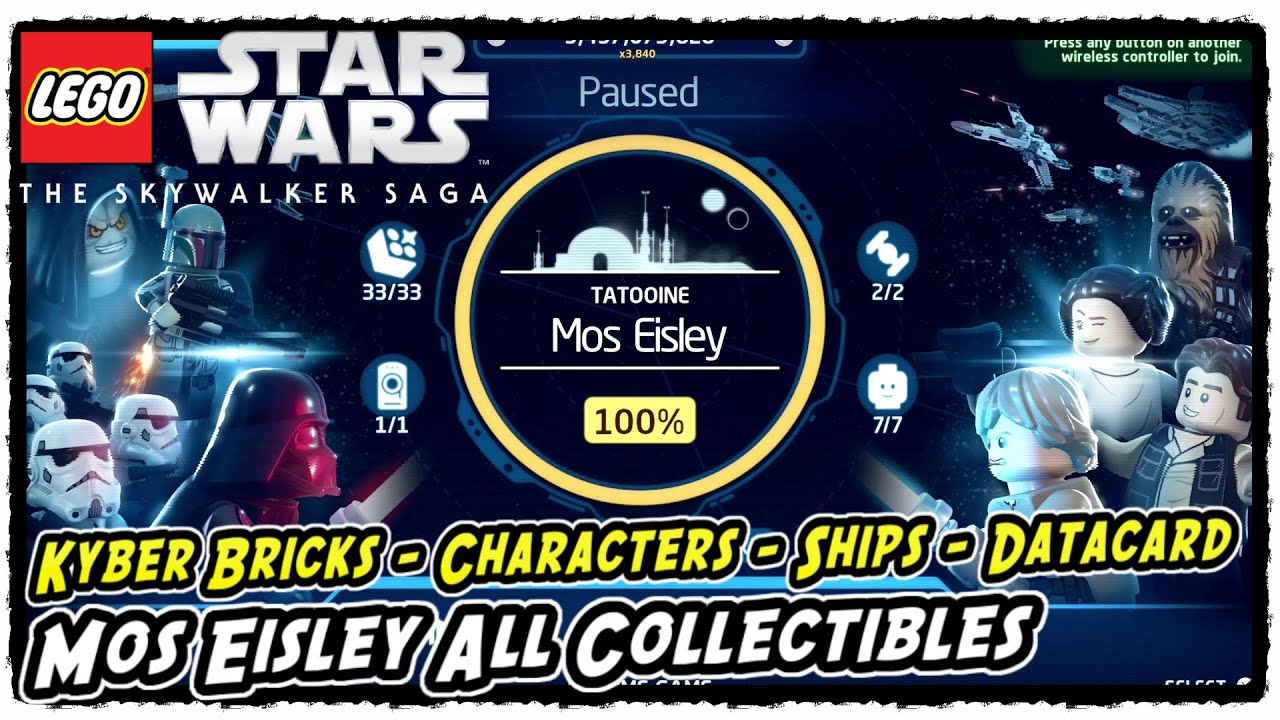 Lego Skywalker Saga Mos Eisley All Collectible Locations (Kyber Bricks - Characters - Ships)