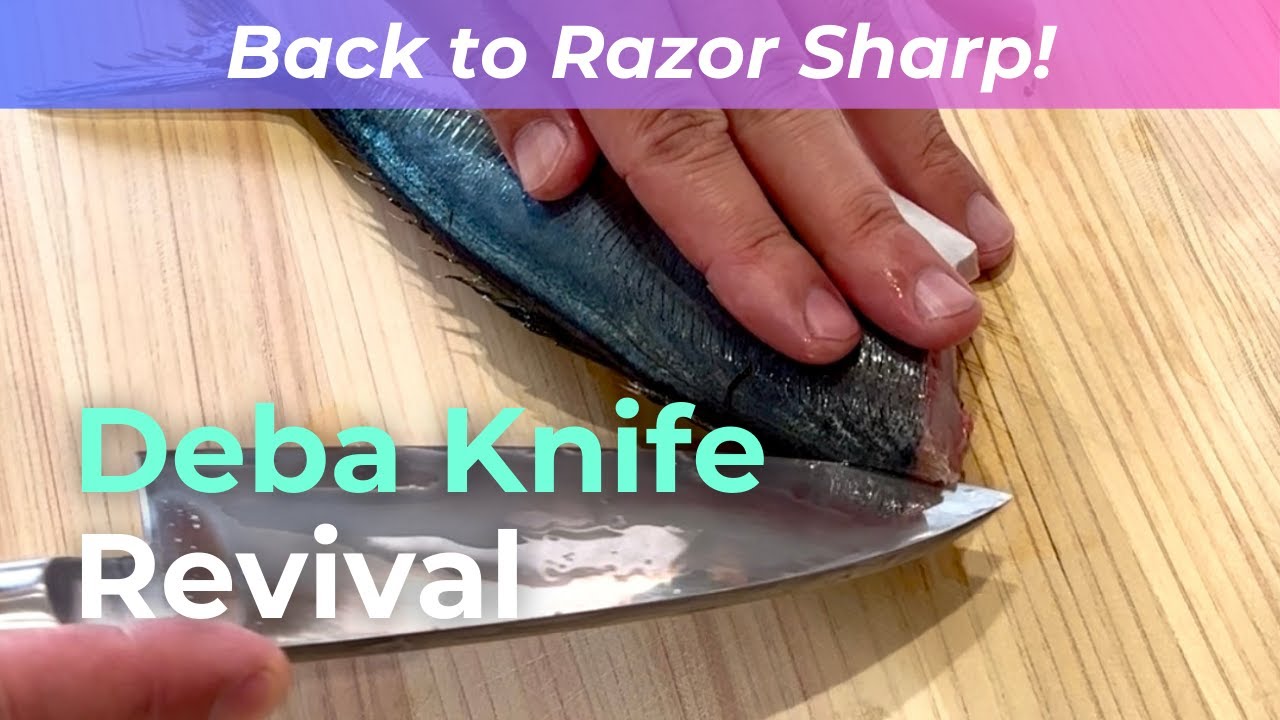 Deba Knife Revival: Back to Razor Sharp! [knife sharpening🔪✨]