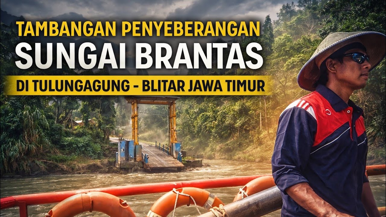 Tambangan Menyebrang Sungai Brantas Tulungagung - Blitar