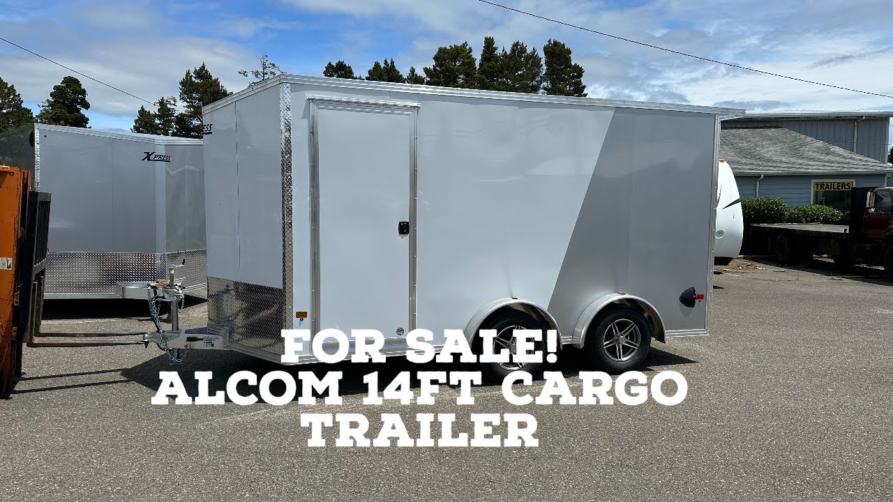 (ПРОДАН) 7,5X14 футов Alcom Xpress UTV алюминиевый закрытый прицеп