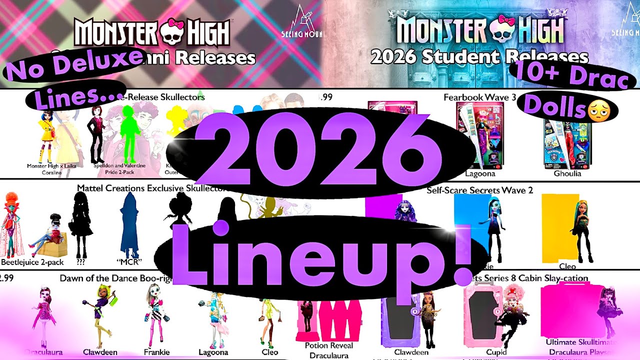 🎀💀MONSTER HIGH 2026💀🎀| Выпуски G1 Alumni SKULLECTOR, релизы G3, Moonspell Magic и многое другое!!🔥🍵
