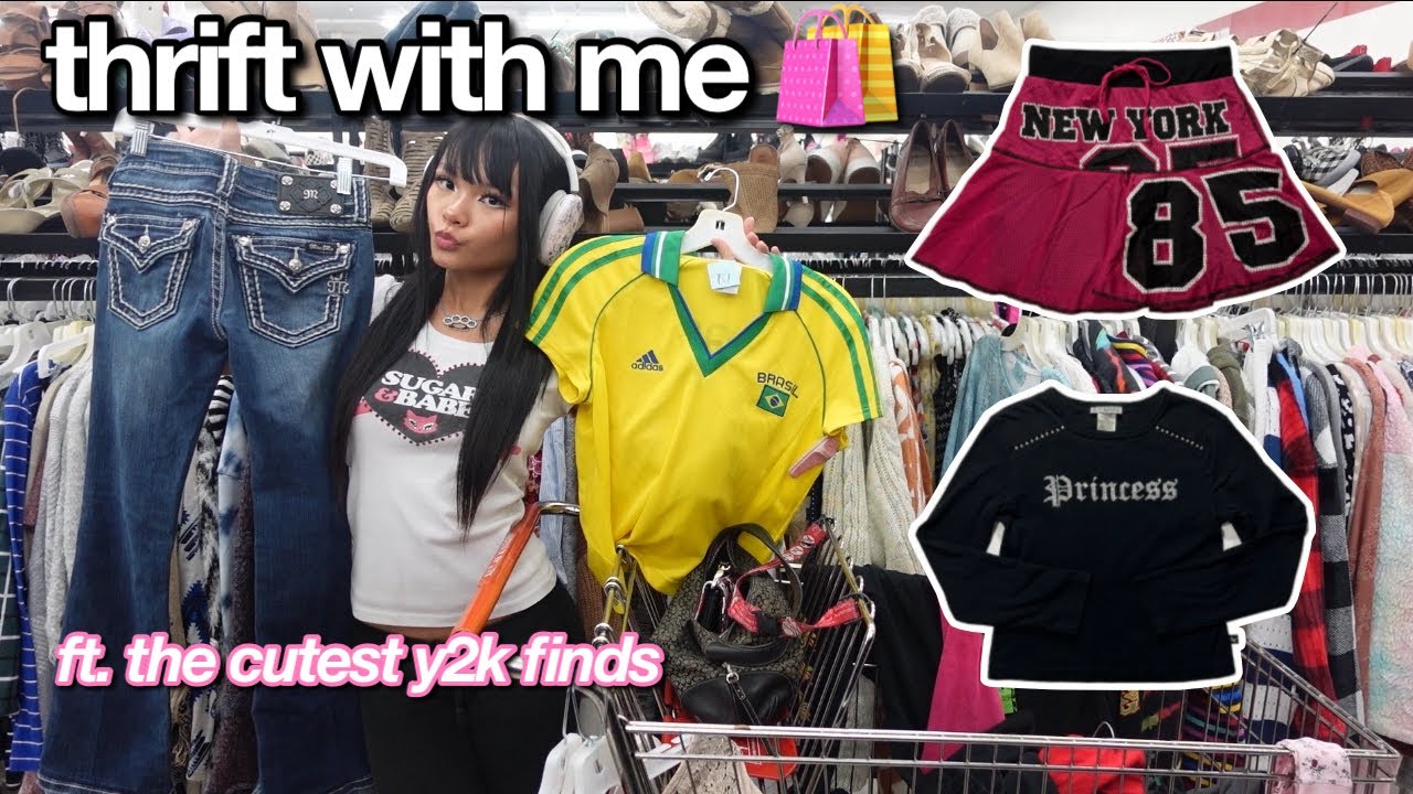 Видеоблог &laquo;THRIFT WITH ME!!&raquo; с милыми находками 2000 года🎀
