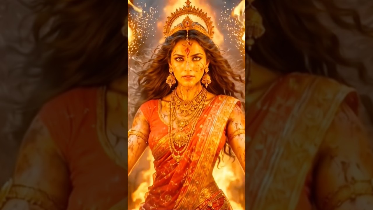 🌸✨🔱One of the most powerful hymns dedicated to Mahishasura Mardini, the destroyer of evil #shorts