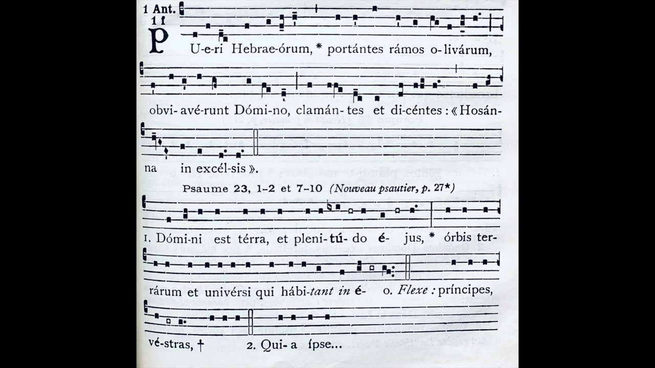 Pueri hebraeorum portantes ramos olivarum