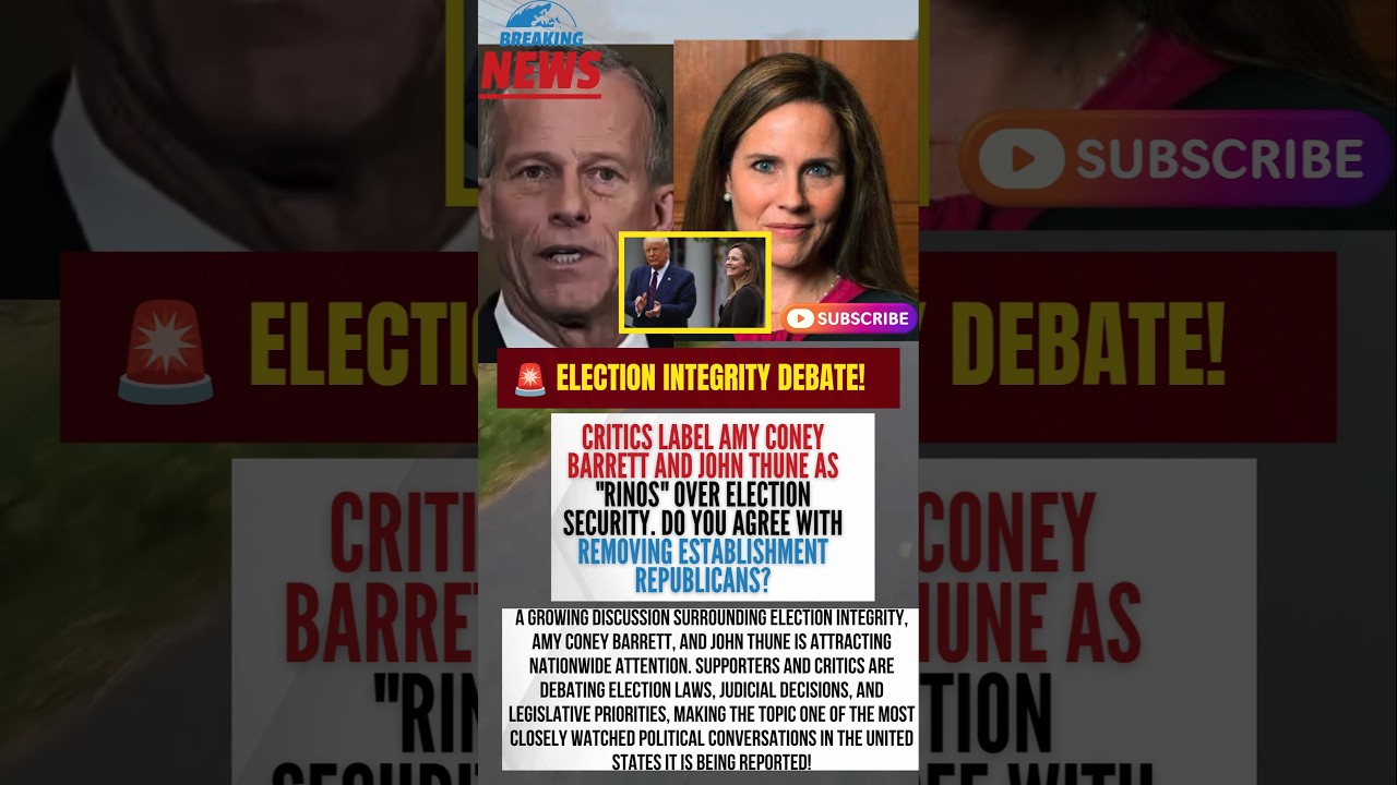 🚨 Election Integrity Debate Puts Amy Coney Barrett & John Thune in Spotlight 🇺🇸🔥 #Breaking #Politics