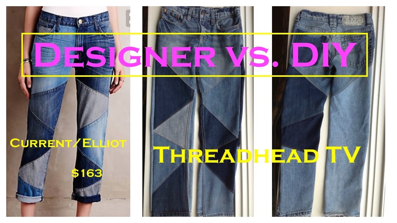 Patchwork Jeans DIY Sew