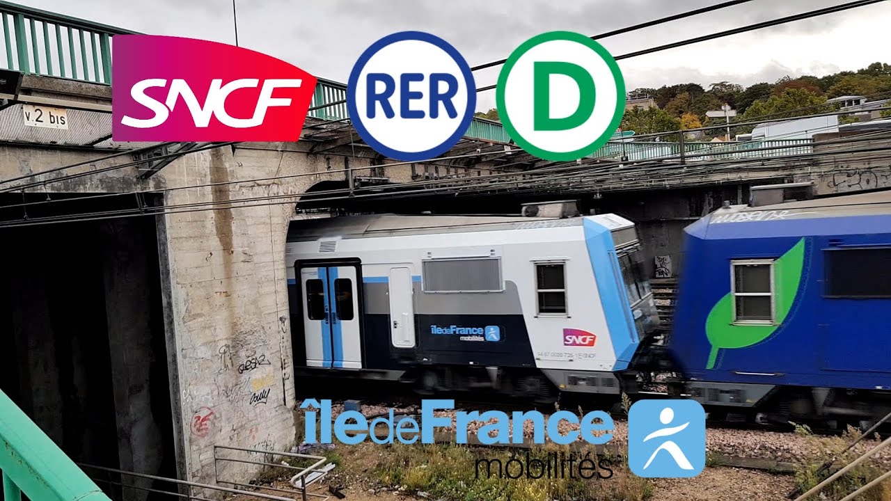 ( RER D ) Énormes claquements sur des éclisses aux passages de Z20500 IDFM/Transilien [4K]
