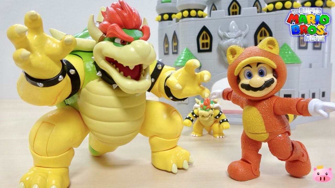 【スーパーマリオブラザーズ MOVIE】18㎝クッパ & たぬきマリオのアクションフィギュアの完成度をレビュー!