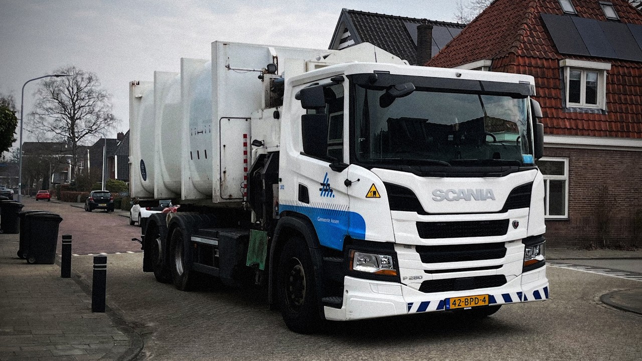 🎬 2020 Scania P280 Sideloader – Garbage Route in Assen