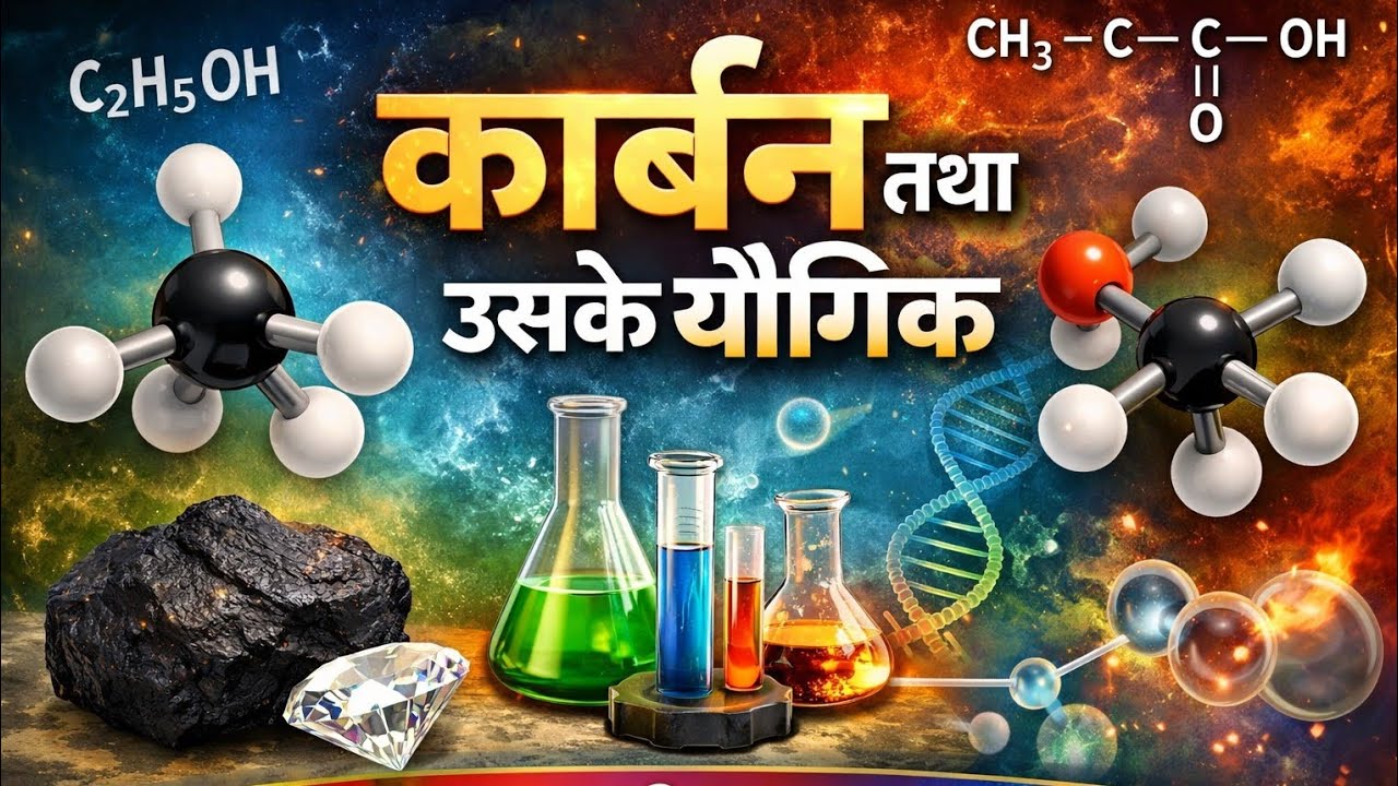 Carban and it's compounds class.  10 th Hindi medium  कार्बन तथा उसके यौगिक कक्षा 10 