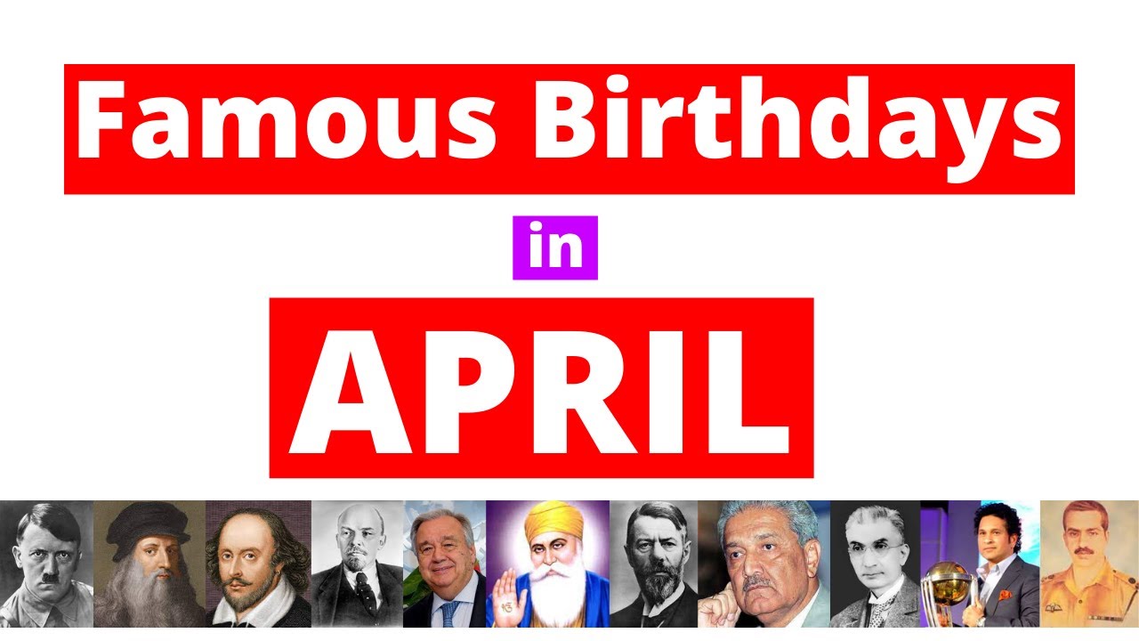 Famous Birthdays in April | Famous People Born in April | April Birthdays |April Birth Anniversaries
