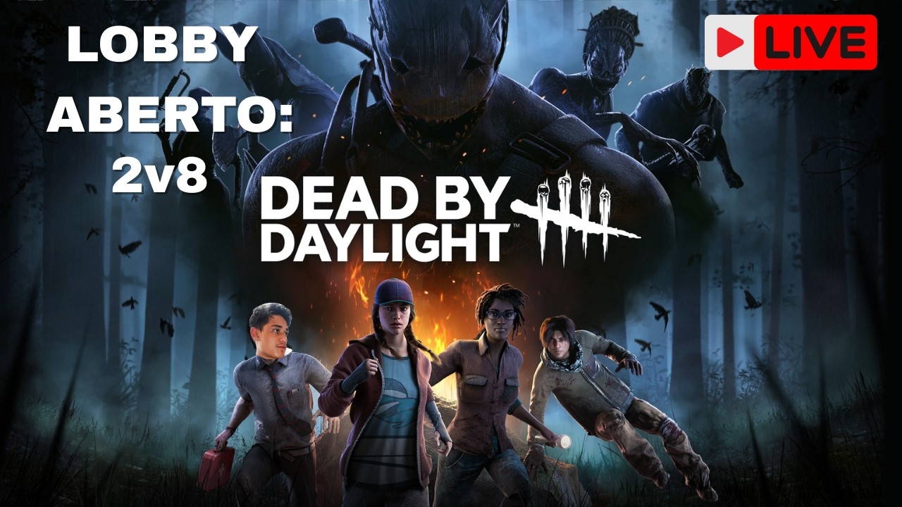 SABADOU NO DEAD BY DAYLIGHT 🔪 JOGANDO 2V8 COM INSCRITOS AO VIVO! (LOBBY ABERTO)