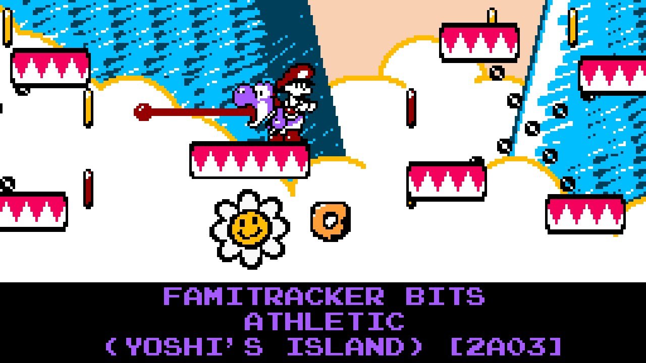 Famitracker Bits - Athletic (Super Mario World 2: Yoshi's Island) [2a03]